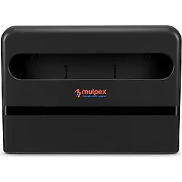Mulpex Yarım Katlı Klozet Kapak Örtüsü Dispenseri Siyah Abs Plastik Kilitli 40X28x4,5 Cm