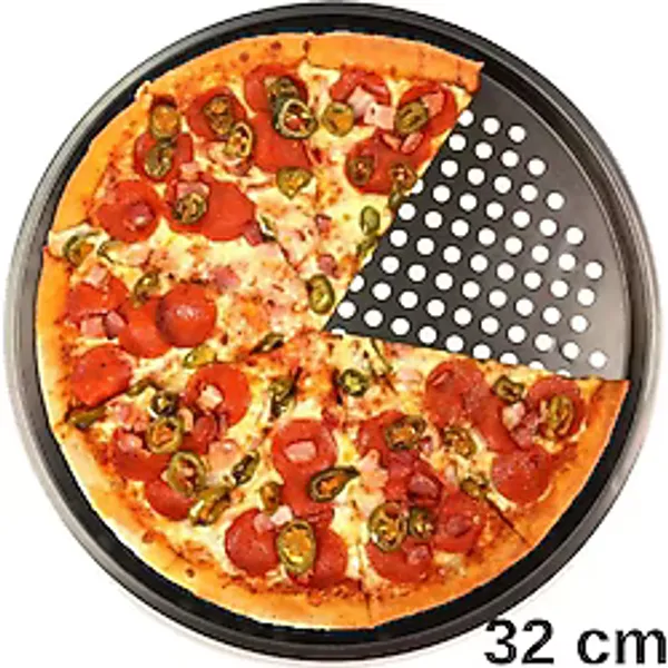 Multiamo Teflon Delikli Pizza Tepsisi-Tavası/ Lahmacun Pide Tepsisi 32 Cm