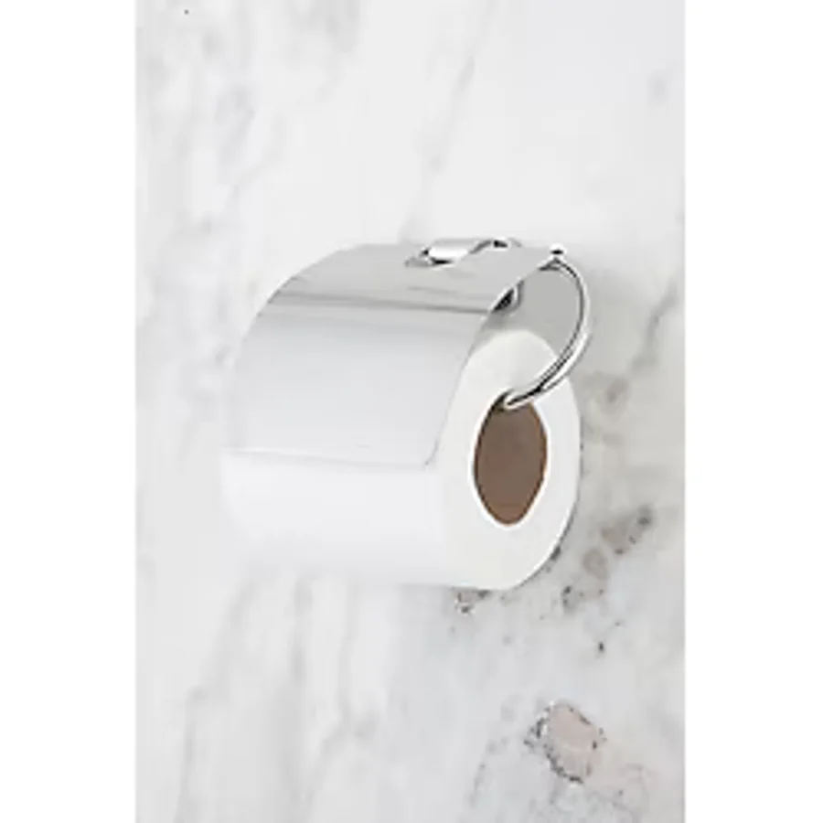 Multistore Mini Serisi Krom Geniş Kapaklı Tuvalet Kağıtlığı Wc Kağıtlık Tuvalet Kağıdı Askısı Gri