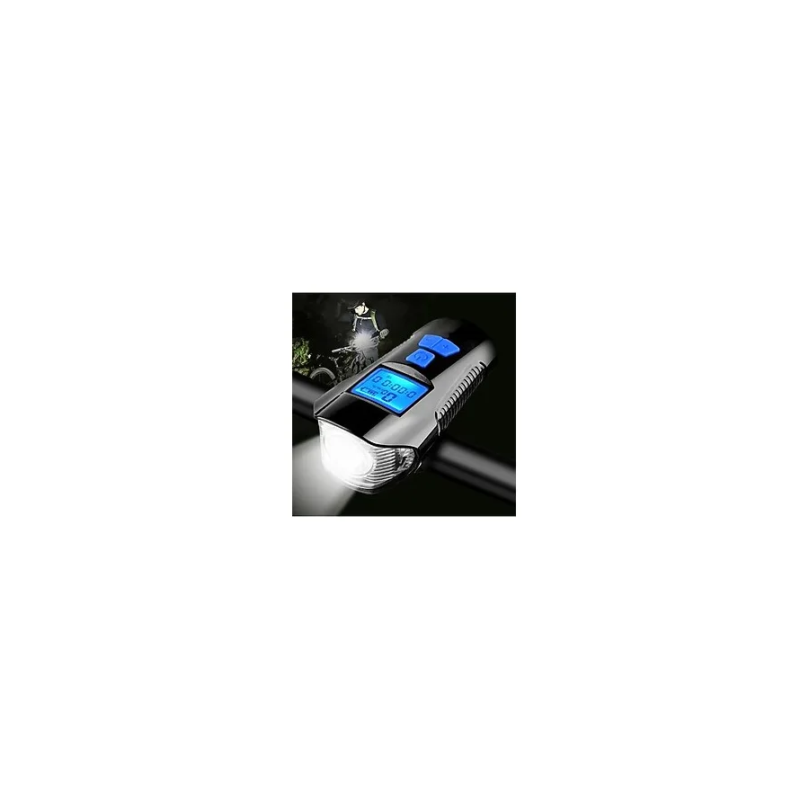 Multizone Bisiklet LCD Hız Göstergesi Su Geçirmez Şarjlı LED Işık 4 Mod Işık 6 Mod Korna