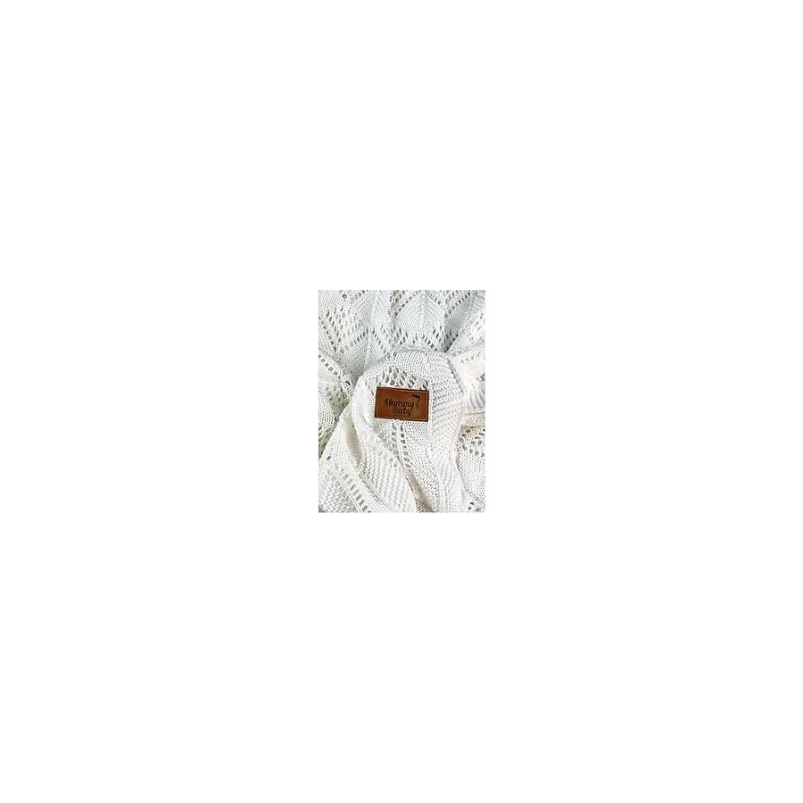 Mummy's Baby Tencel Örgü Dantel 80x100 cm Ekru Bebek Battaniyesi