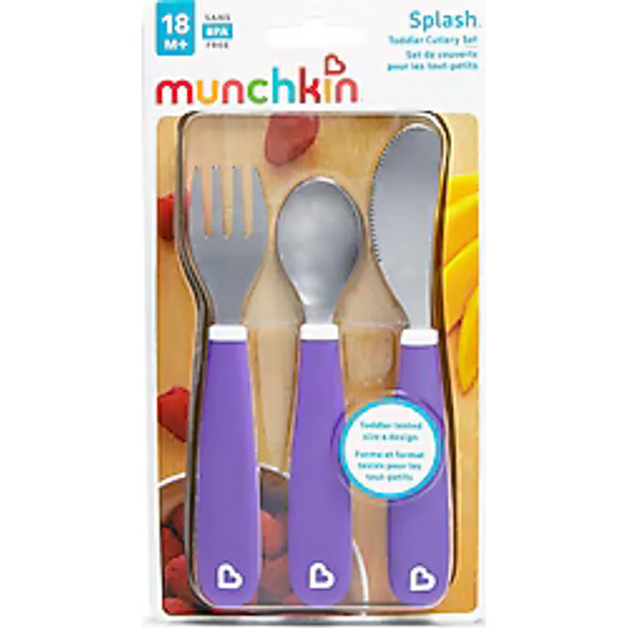 Munchkin Sıçramayı Engelleyici Çocuk Çatal Bıçak Takımı 18 Ay+ 3'lü Set