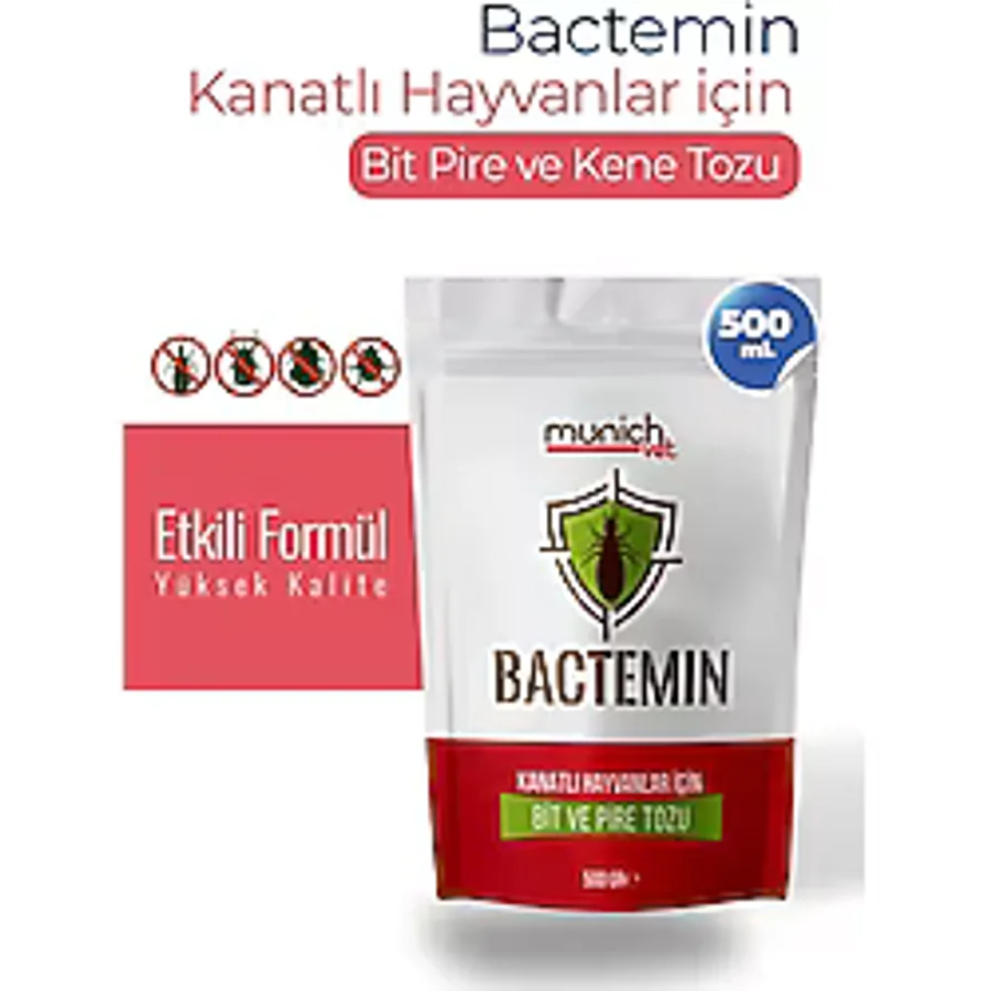 Munich Vet Bactemin Kuşlar İçin Bit-pire Ve Kene Tozu 500 gr