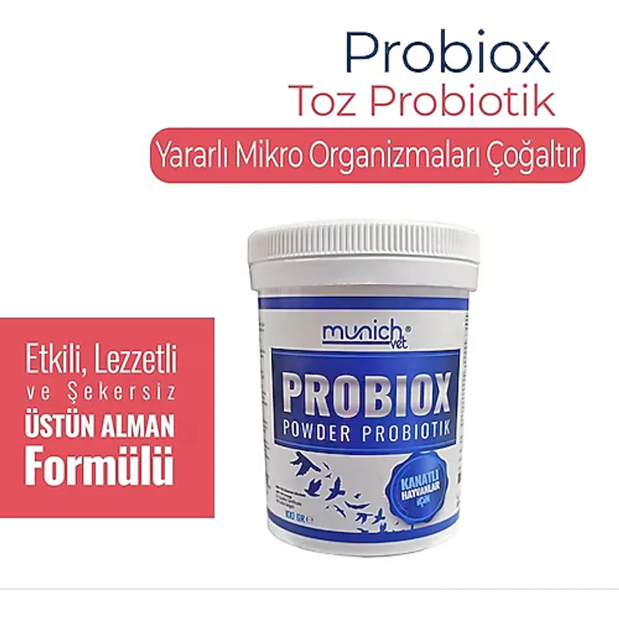 Munich Vet Probiox Kuşlar için Toz Probiyotik 100 gr