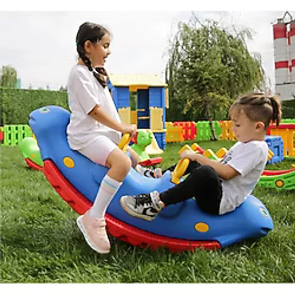Mupark Çocuk Tahterevalli - Çocuk Oyun Parkı - Anaokulu - Kreş - Çocuk Aktivite - Çoklu Kullanım - Mavi