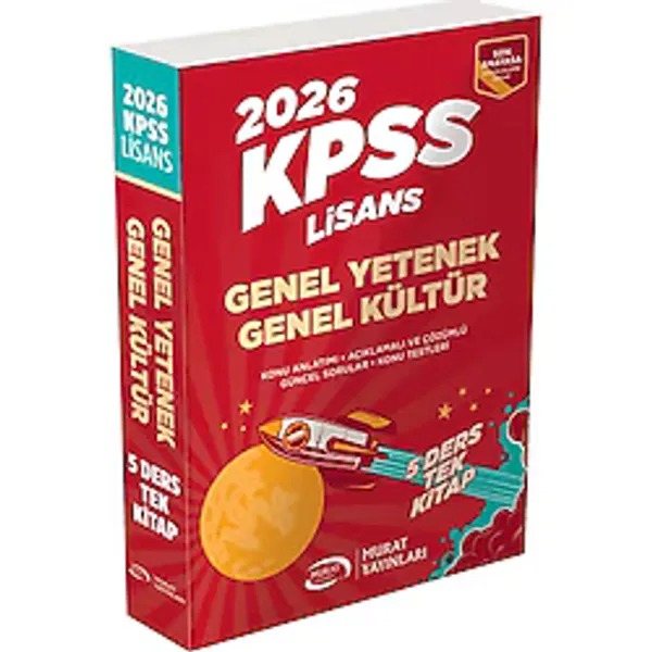 Murat 2026 KPSS Lisans Genel Yetenek Genel Kültür Konu Anlatımlı Tek Kİtap Murat Yayınları