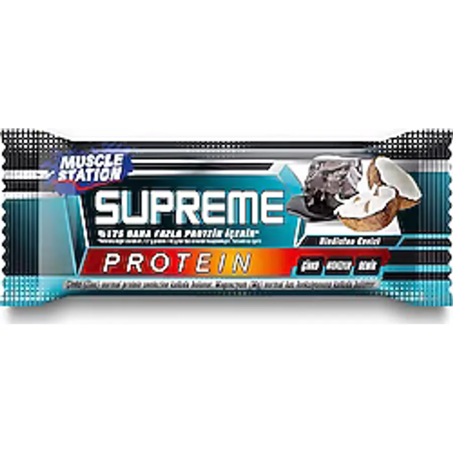 Muscle Station Supreme Bitter Çikolata ve Hindistan Cevizli 40 gr Protein Bar