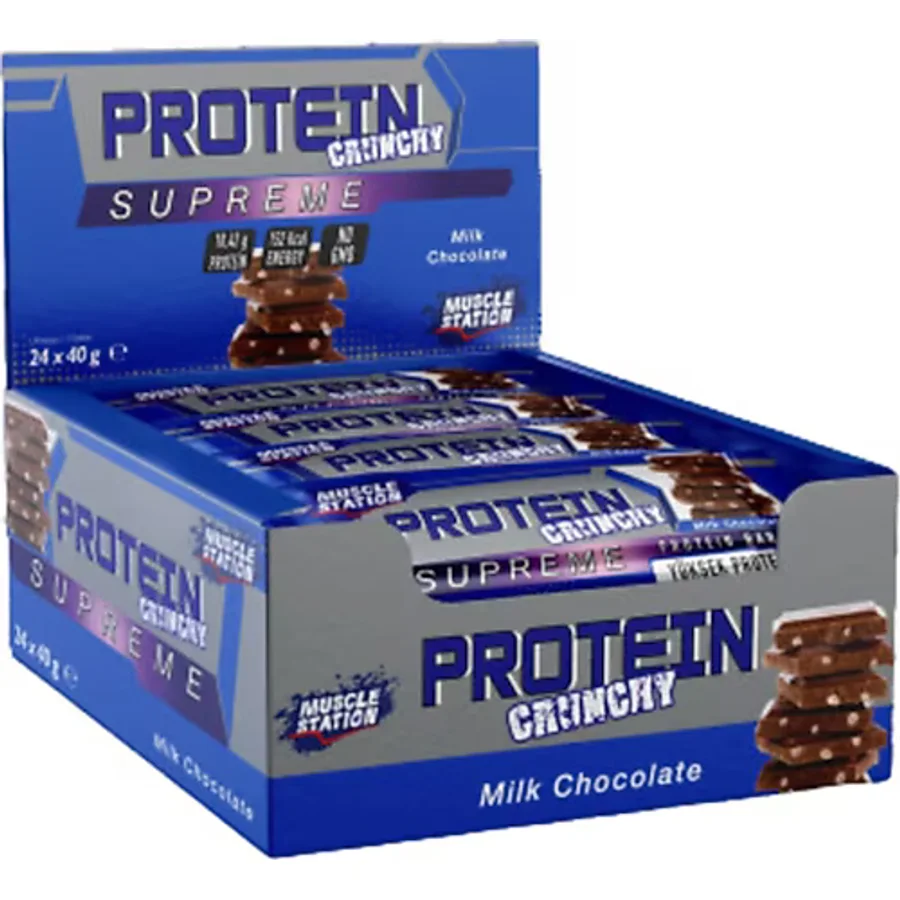Muscle Station Supreme Crunchy 40 gr 24'lü Protein Bar