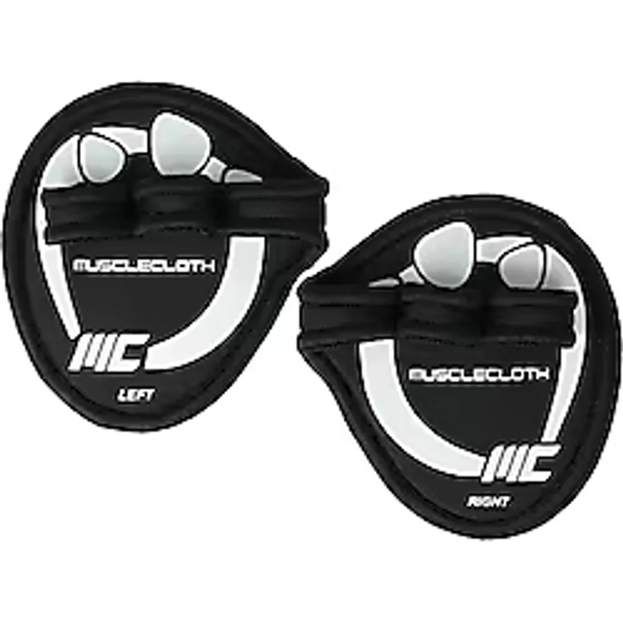 MuscleCloth Grip Pads Fitness Eldiveni Siyah