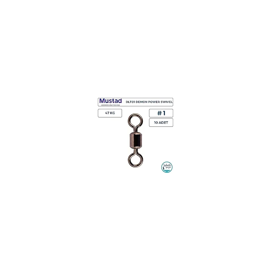 Mustad Demon DLT01 Fırdöndü #1 47kg (10 Adet)