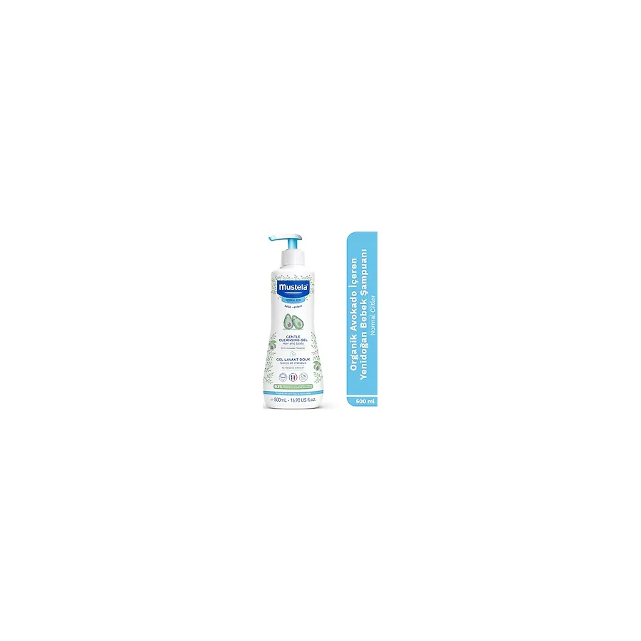 Mustela Organik Avokado Içeren Yenidoğan Bebek Göz Yakmayan Şampuanı Saç, Vücut 500 Ml