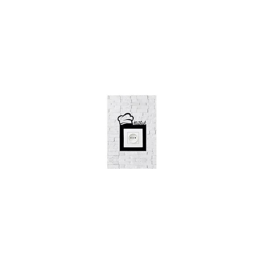 Mutfak Duvar Dekorasyon Priz Çerçevesi İç Ölçü 8,4x8,4 Cm Dekoratif Priz Süsü- Anahtar Çerçevesi