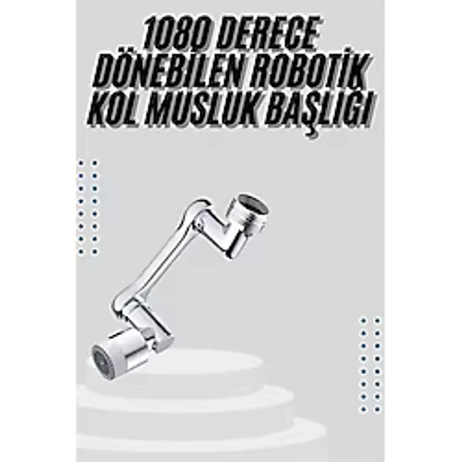 Mutfak Musluk Başlığı 1080 Derece Dönebilir Oynar Başlıklı Musluk Aparatı - Lisinya