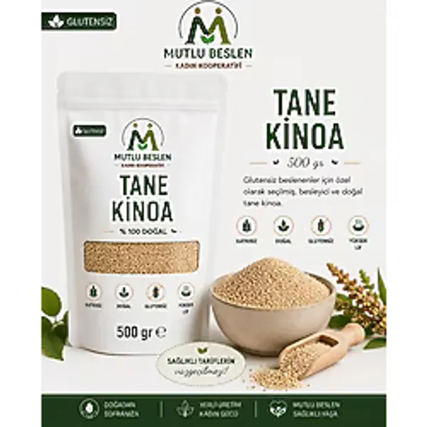 Mutlu Beslen Kooperatifi Tane Kinoa Glutensiz 500 G - 500 gr