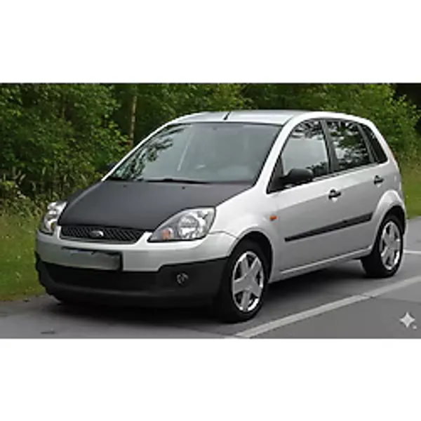 mutlu oto aksesuar Ford Fiesta 2002-2008 Tam Kaput Maskesi - Düz Siyah Suni Deri, Şık ve Koruyucu Tasarım