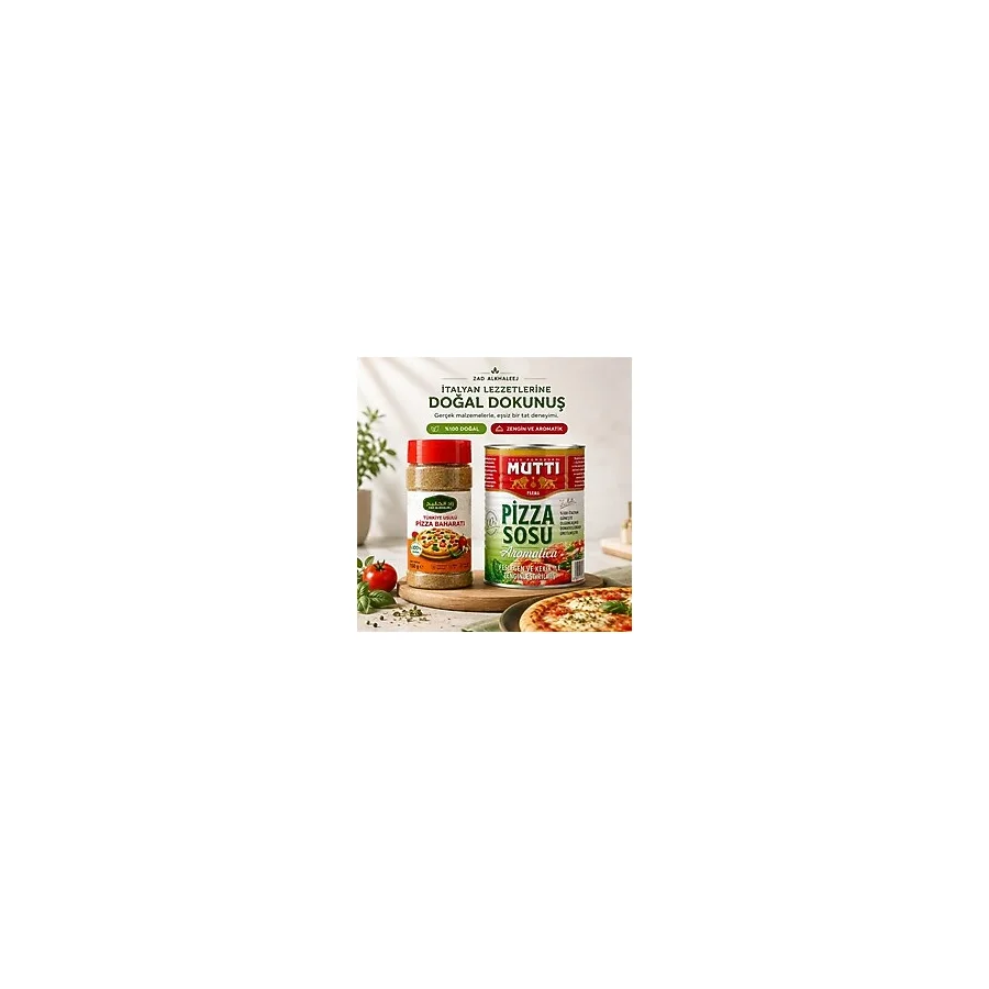 Mutti Aromatica Pizza Sosu 400 g + Zad Alkhaleej Türk Usulü Pizza Baharatı 150 g - 2'li Pizza Hazırlama Seti