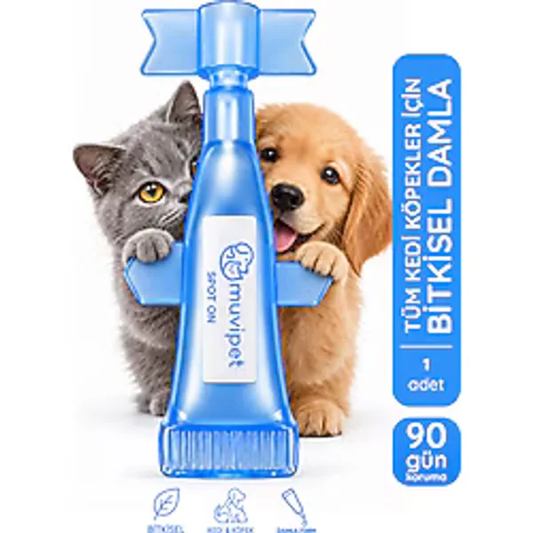 muvipet Kedi Köpek İç Dış Ense Parazit Deri Damla Damlası 2 Ml S.T.T: 09/2028 Tüm Kedi ve Köpekler İçin 90 Gün Koruma Bit Pire Kenelere Karşı