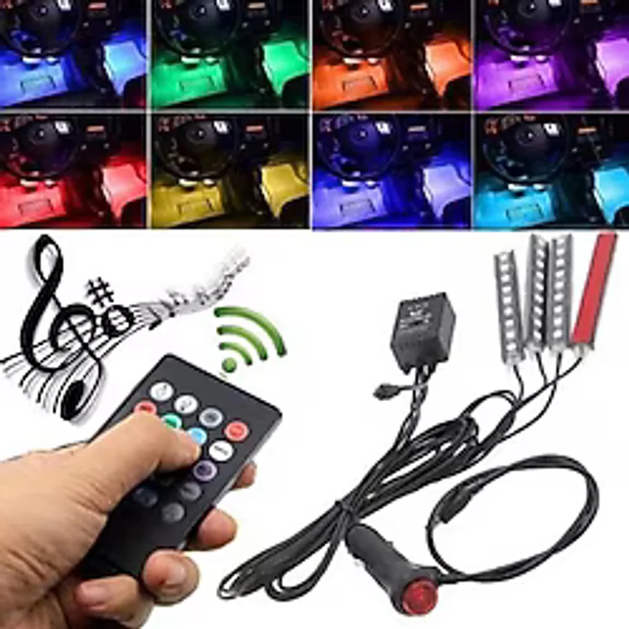 Müziğe Sese Duyarlı Ayak Altı LED Kumandalı Rgb