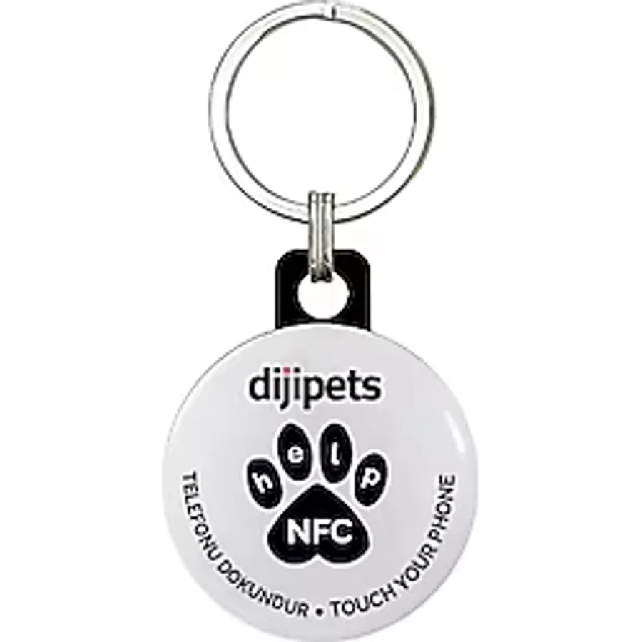 MVG Store Dijipets Beyaz Pati Dostu Akıllı Tasma Dijital Künye Ve Konum Bilgisi (Kayıp İlanı Vermeye Son)