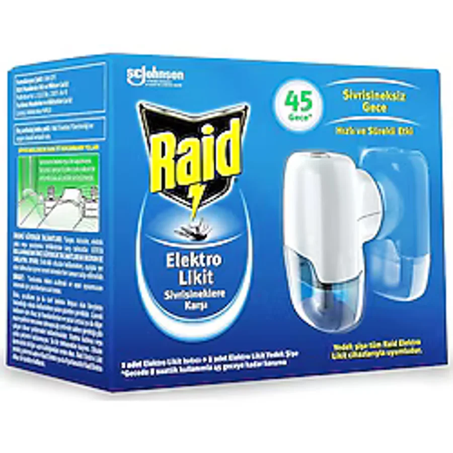 MWX Teknoloji Raid Elektro Likit 45 Gece Sinek Kovucu (1 x 27,4 Ml) - 0,35 lt
