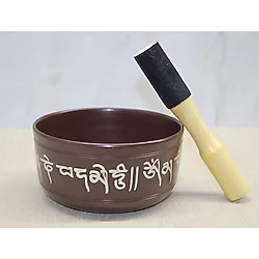 My Best Store Pirinç Meditasyon Çanı Model 3 - Renkli - standart