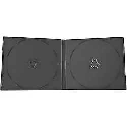 My Stok CD/DVD/BLURAY Uyumlu CD Kutusu 2 Bölmeli 5 Adet - Siyah