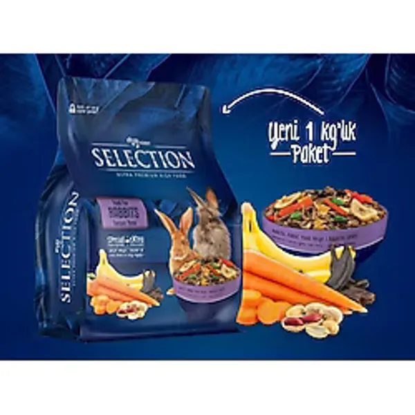 My Yem Selection Kuru Sebze Ve Meyveli Takviyeli Tavşan Rabbits Yemi 1Kg