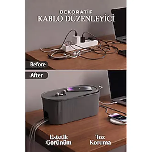 Myend Kablo Düzenleyici, Kablo Gizleme Kutusu, Çoklu Priz Kutusu, Kablo Organizers