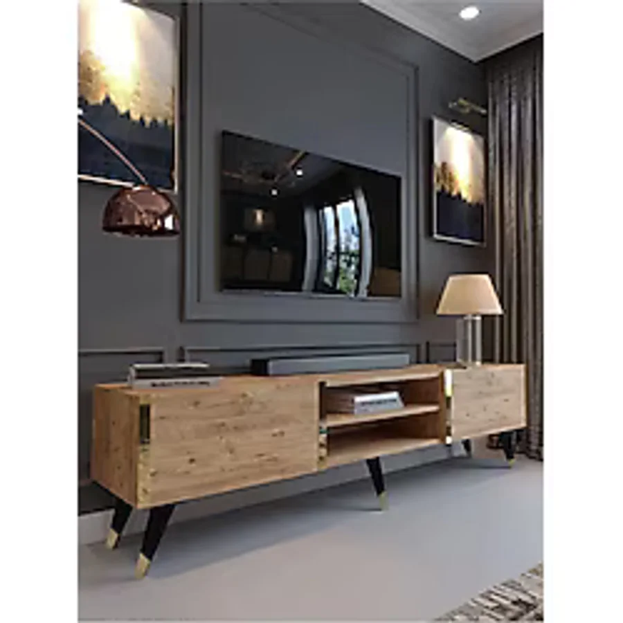Myniture Home & Living Festival Tv Sehpası G3830-6 Gold Atlantik Çam