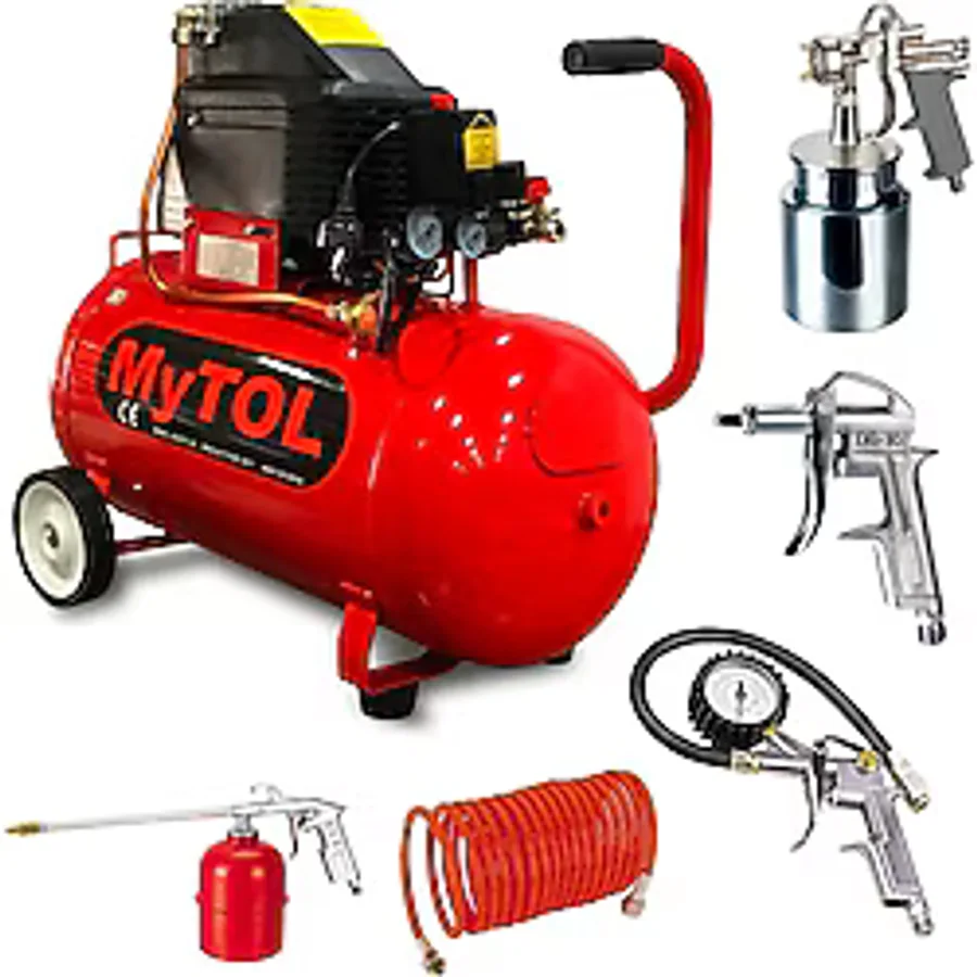 Mytol 50 lt 2 Hp 8 Bar 5'li Set Hava Kompresörü