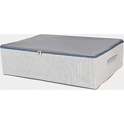 NACAREV Mega Boy Antrasit Çizgi Desen Baskılı Baza Altı Düzenleyici Hurç 75x40x20 cm