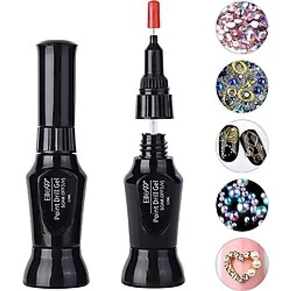 Nail Art Profesyonel Tırnak Süsü Yapıştırıcısı Point Drill Gel 10 gr