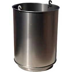NALBUR BABA Soba Kovası Alttan Havalı 28 Cm Çapında Kalın Siyah Sac