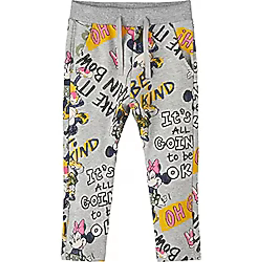 NAME IT Kız Çocuk Gri Melanj Pantolon 1,5-2 Yaş NMFSIMI MINNIE SWE PANT BRU WDI