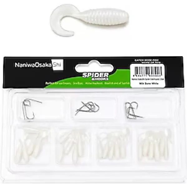 Naniwaosakashi Spider 2.5cm Orak Kuyruk 20 Silikon + 10 Iğne Lrf Yem Seti Milk Bone