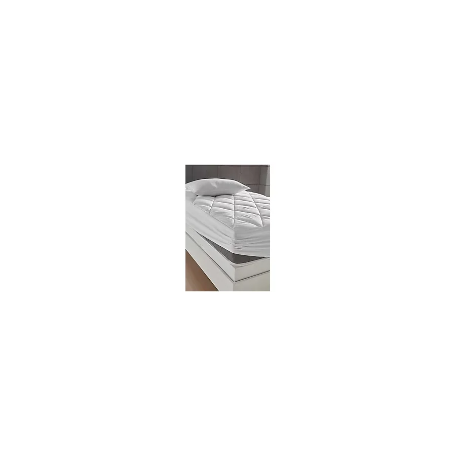 Nanosoft Relax Touch Çift Kişilik 160x200 Beyaz Mikrofiber Silikon Elyaf Dolgulu Fitted Yatak Koruyucu ve Konforlu Uyku Pedi - 160 x 200 cm