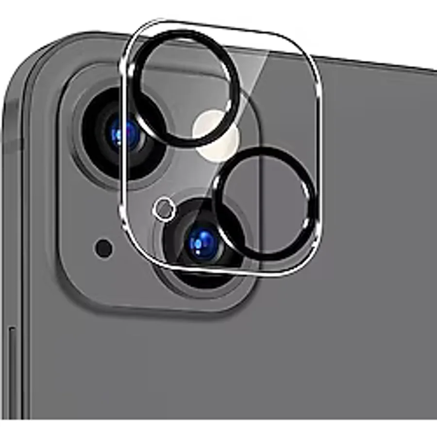NANOSPACE Apple iPhone 15 İle Uyumlu Tam Kapatan Lens Cam Kamera Koruyucu (Flaş Ve Kamerayı etkilemez)