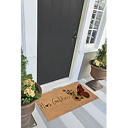Napoli Home Hoşgeldiniz Yazılı Baskılı Kaymaz Taban Silinebilir Kapı Önü Paspası (40x60cm)