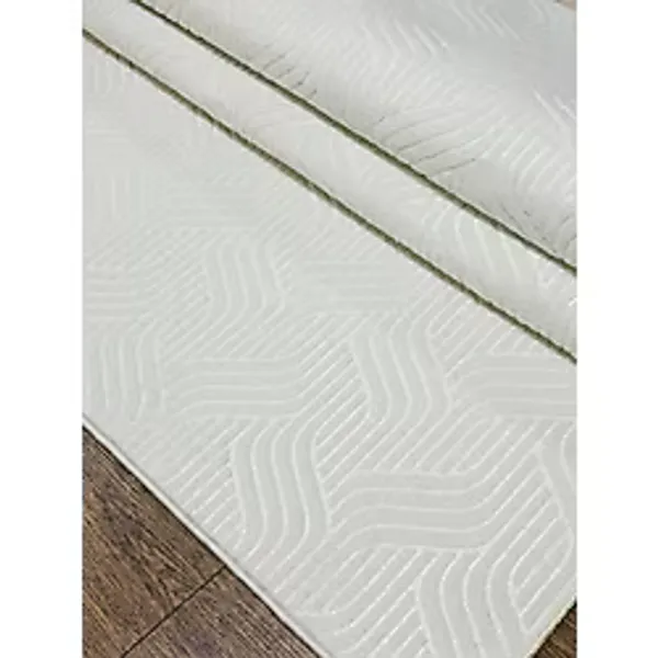 Nar Store Home Elit Kabartmalı Krem Yıkanabilir Kaymaz Taban Kesme Yolluk Salon Mutfak Oturma Odası Halı