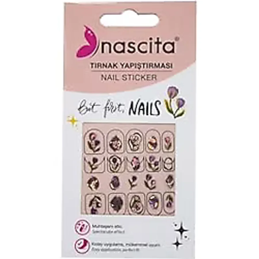 Nascita Lale Desenli Tırnak Stickerı - 33
