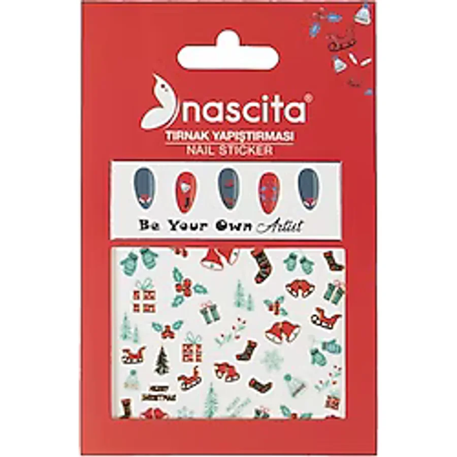 Nascita Merry Christmas Tırnak Sticker