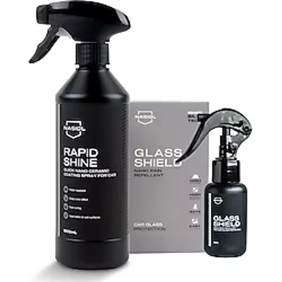 Nasiol-SET 12-Rapidshine Hızlı Detay Spreyi ve Glasshield Nano Yağmur Kaydırıcı Sprey Seti