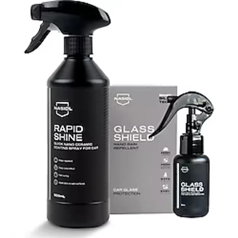 Nasiol-SET 12-Rapidshine Hızlı Detay Spreyi ve Glasshield Nano Yağmur Kaydırıcı Sprey Seti