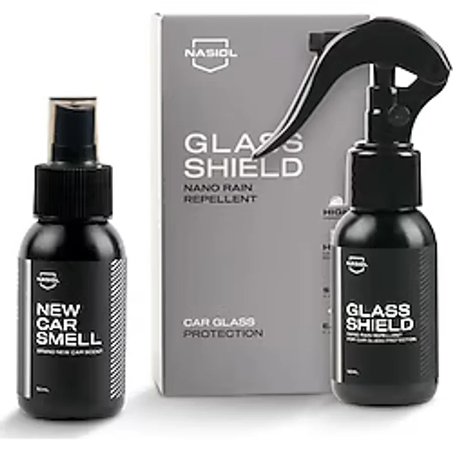 Nasiol -set 2-glasshield Nano Yağmur Kaydırıcı Ve New Car Smell Araç Kokusu 2'li Set