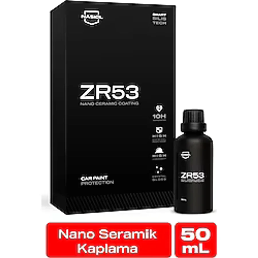 Nasiol ZR53 Araç Nano Seramik Kaplama ve Boya Koruma-10H-3 Yıl Dayanım-50ml-Su İtici-Çizik Önleyici