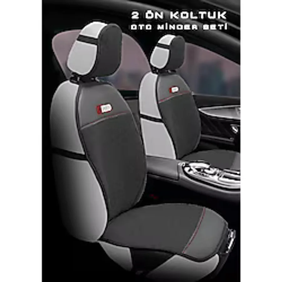 NATOCONCEPT Nt Sport Serisi 5 Parça Su Geçirmez Keten Araba Koltuk Minderi - Siyah / Kırmızı