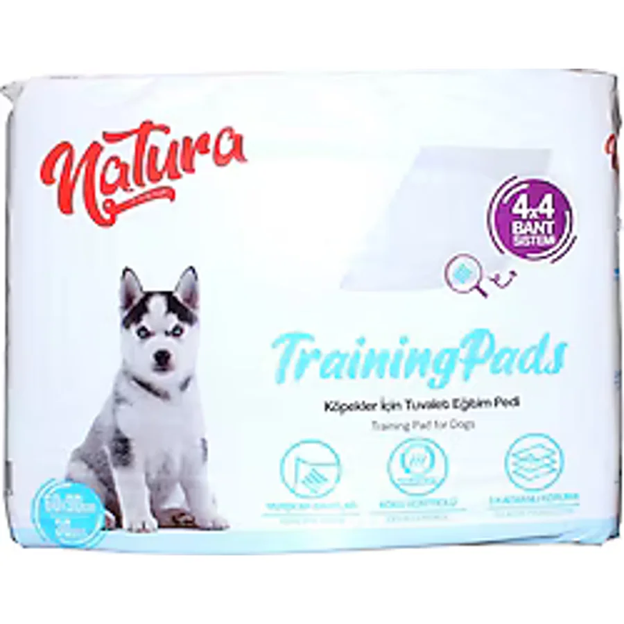 Natura Pet Kaydırmaz Bantlı 60x90 cm 30'lu Köpek Eğitim Çiş Pedi