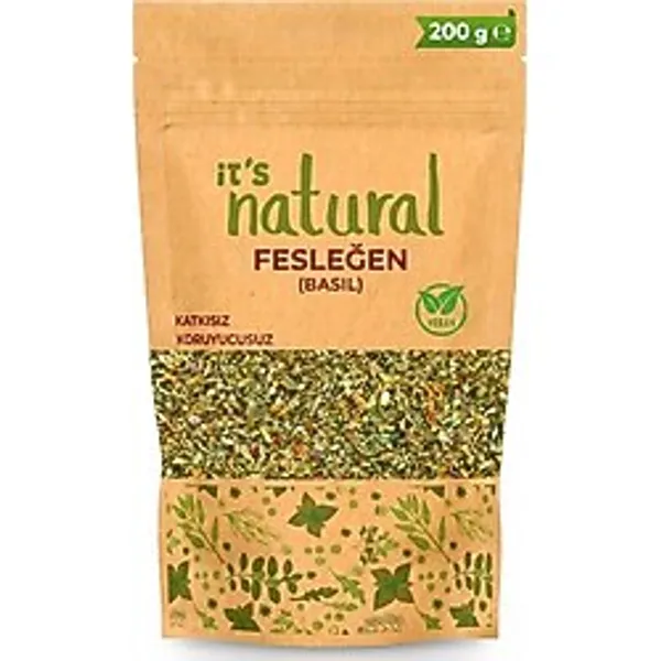 Natural Kuru Fesleğen 200 G - Katkısız