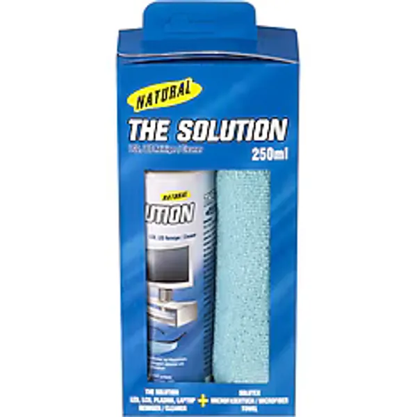 natural the solution Ekran Temizleme Seti ( Led, Cam, Ayna, Krom, Cep Telefonu, Gözlük, Kamera, lcd) Doğal Temizleme, Temizlik - 250 ml Temizleyici