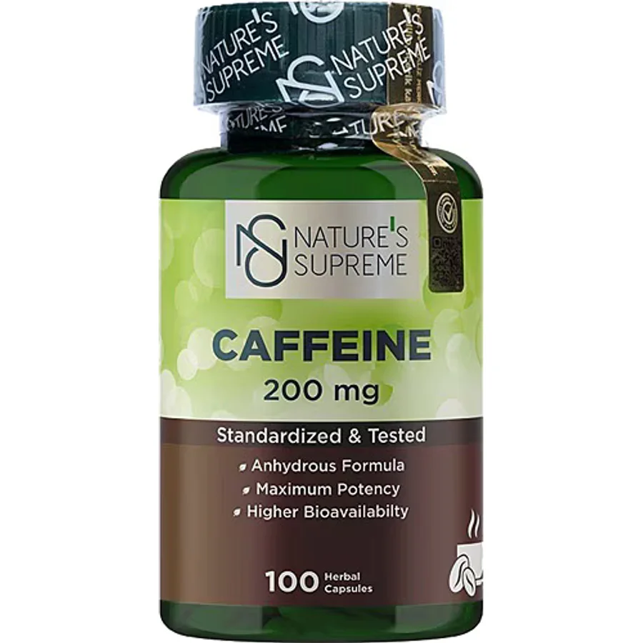 Nature's Supreme Caffeine 200 mg 100 Kapsül